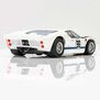 HO Ford GT40 Mk.II #96 Mega G+ Slot Car, White & Black