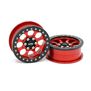 1/10 KMC KM237 Riot Beadlock Front/Rear 2.2 Rock Crawler Wheels, Red