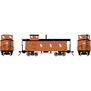 HO ATH 3-Window Wood Caboose, MILW #01524
