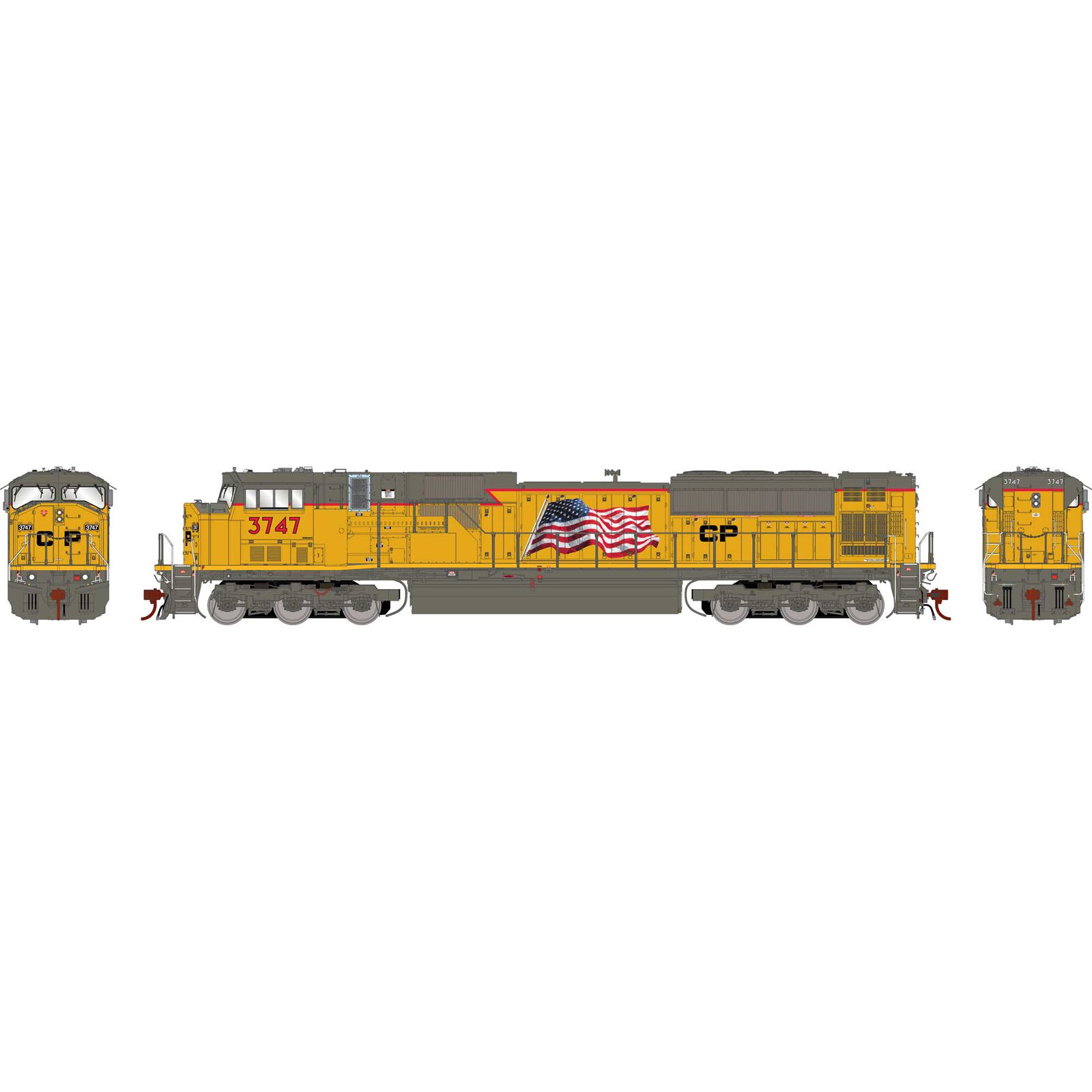 HO EMD SD9043MAC Locomotive with DCC & Sound, CPR #3747