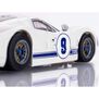 HO Ford GT40 Mk.IV #9 Mega G+ Slot Car, White