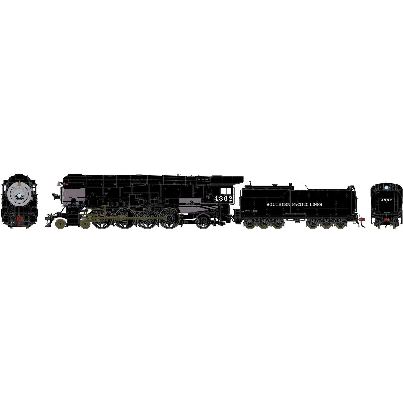 HO GEN 4-8-2 MT-4 Locomotive w/DCC & Sound, Skyline Casing SP #4362