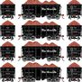 HO 26' PC&F Ore Car Tight-Bottom High Side with Load, DRGW Legendary Liveries #7711/7726/7731/7772 (4)