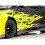 HO 2021 Chevy Camaro ZL1 Mega G+ Slot Car, Wildfire Black & Lime