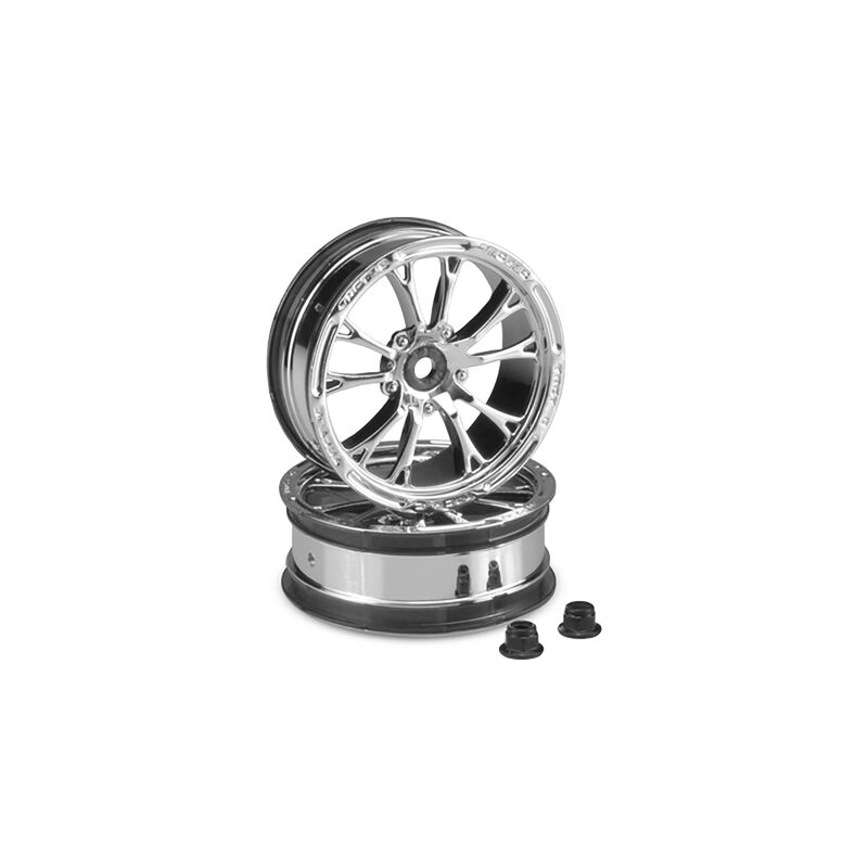 2.2" Front Wheel, 12mm Hex, Chrome