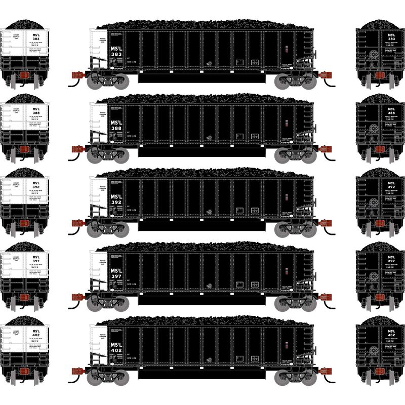 N ATH Bethgon Coalporter w/Coal Load, MSTL #383/388/392/397/402 (5)