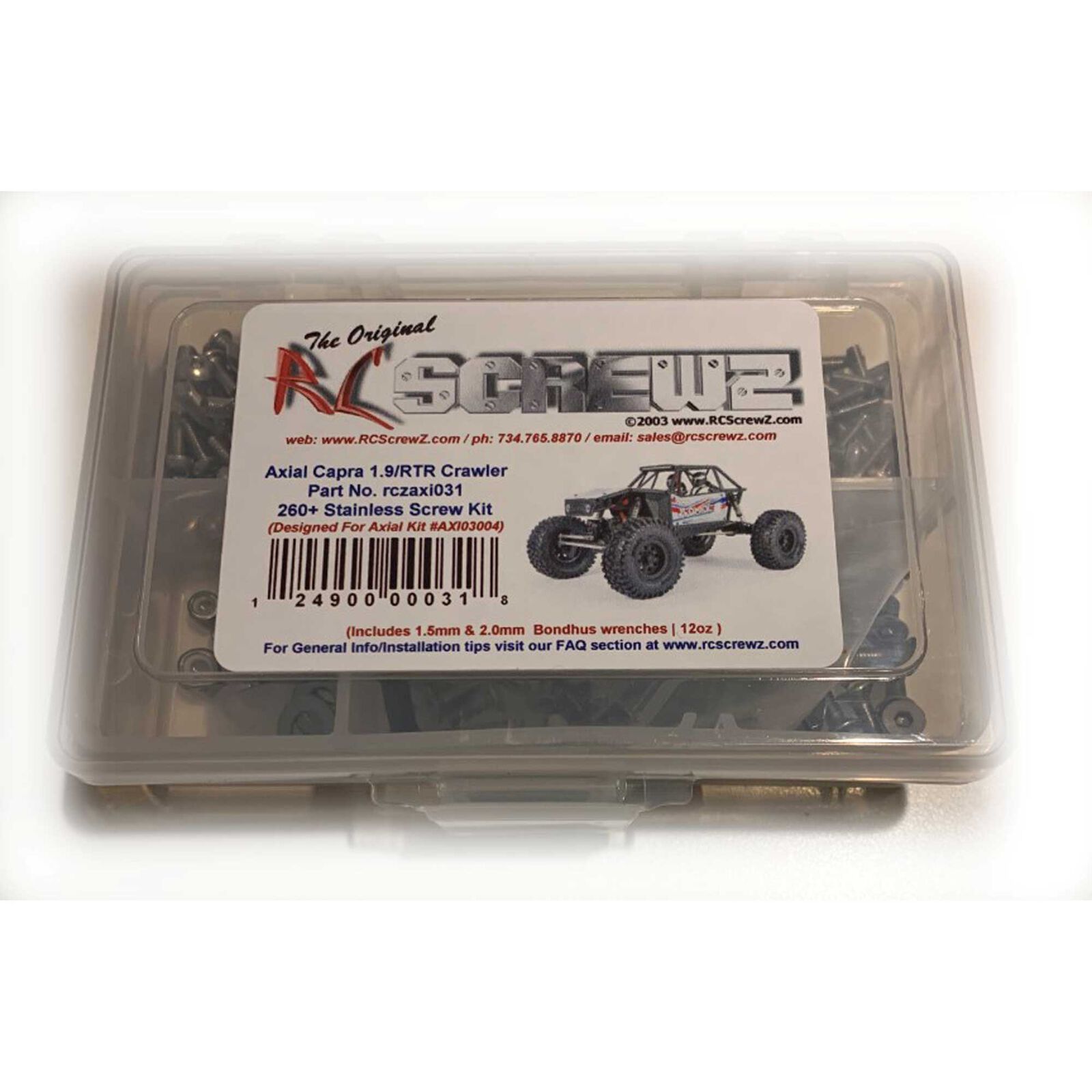 Stainless Steel Screw Kit: Axial Capra 1.9