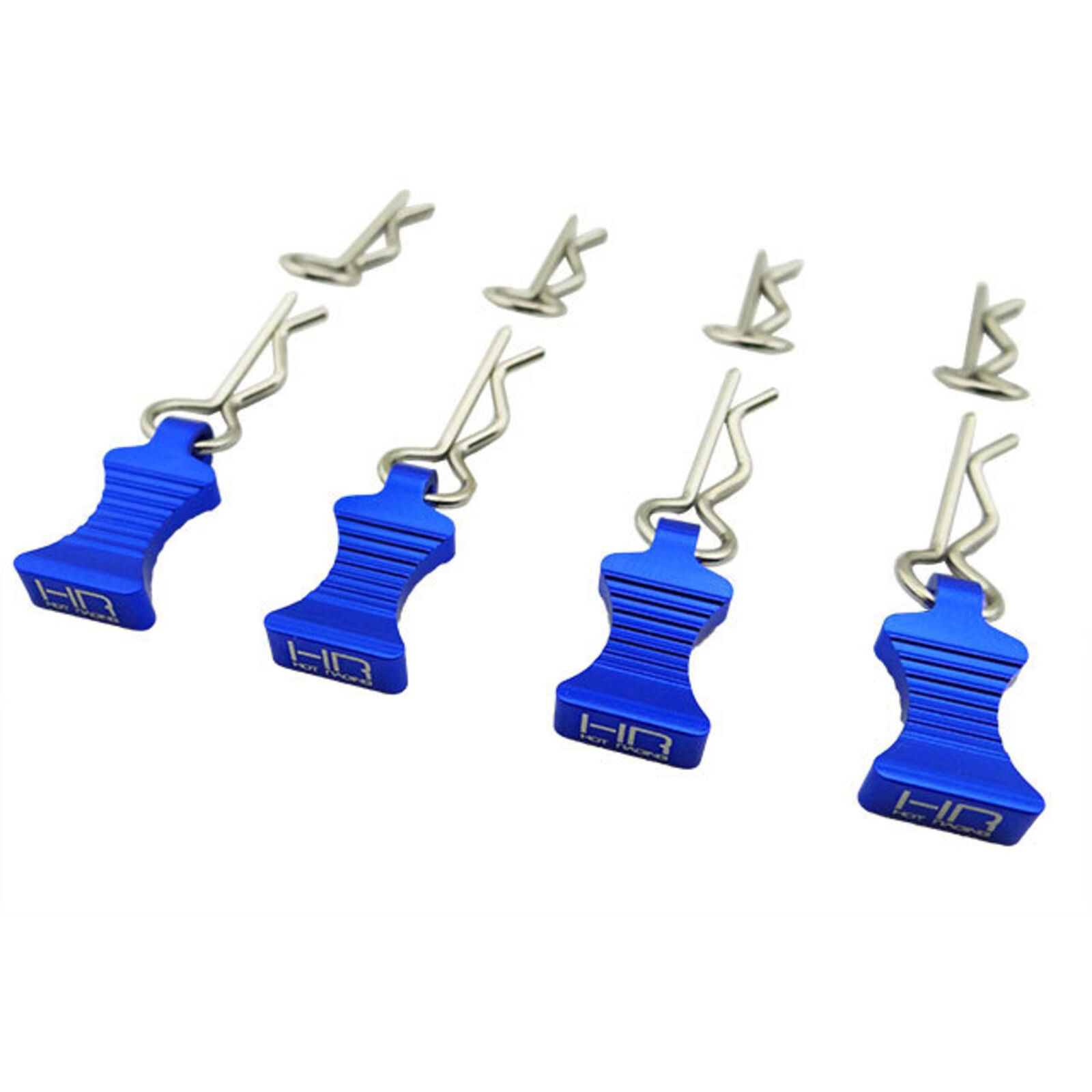 1/10 Blue Aluminum EZ Pulls (4) Body Clips (8)