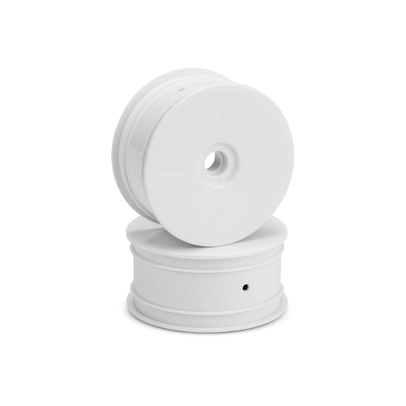 1/10 Mono 2.2" Front Narrow Stadium Truck Wheels, White (2)