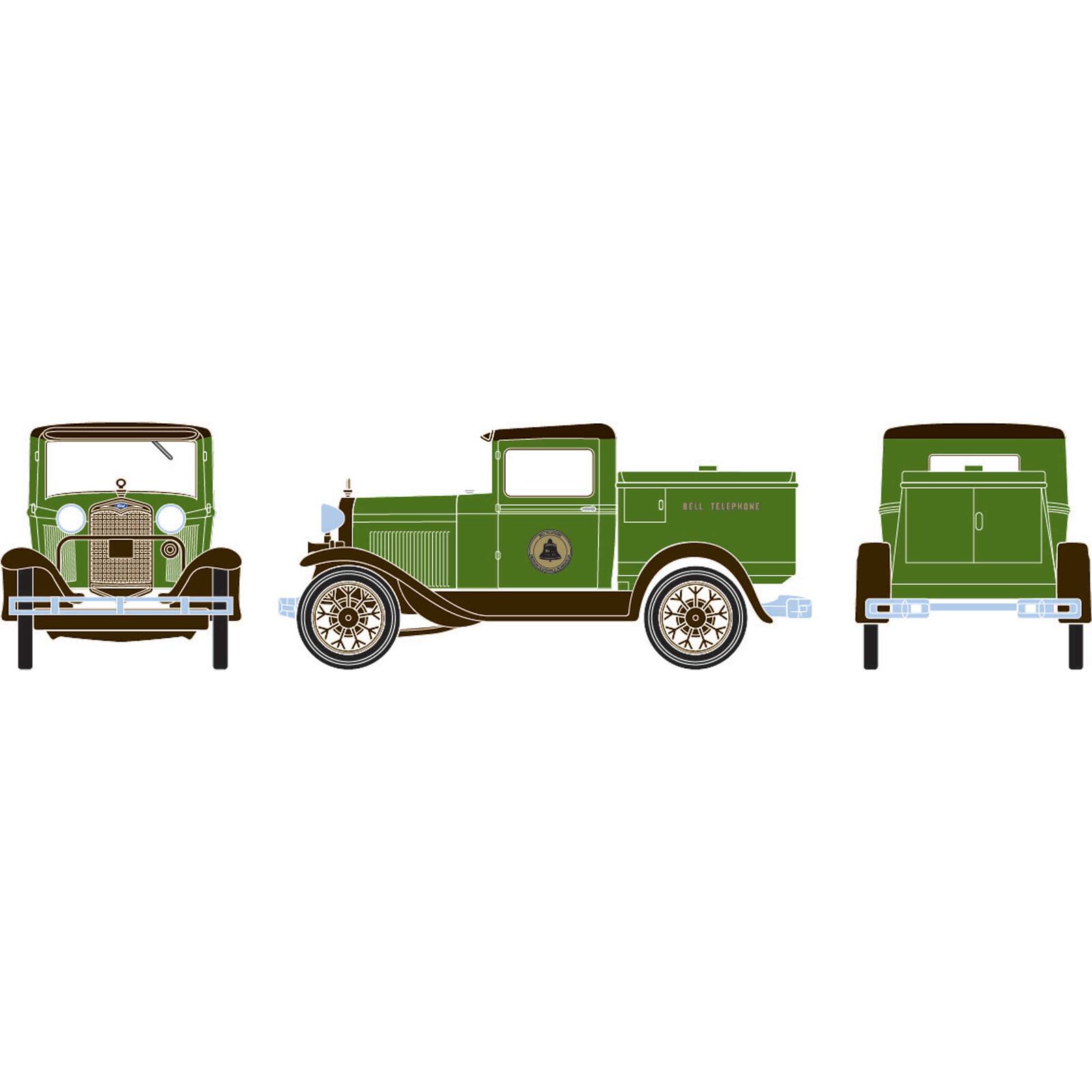 HO RTR Model A Telephone Truck, Bell