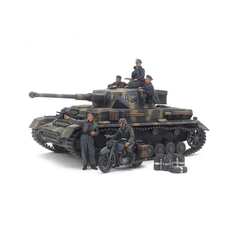 1/35 German Tank Panzerkampfwagen IV Ausf.G Early Production & Motorcycle Set - Eastern Front