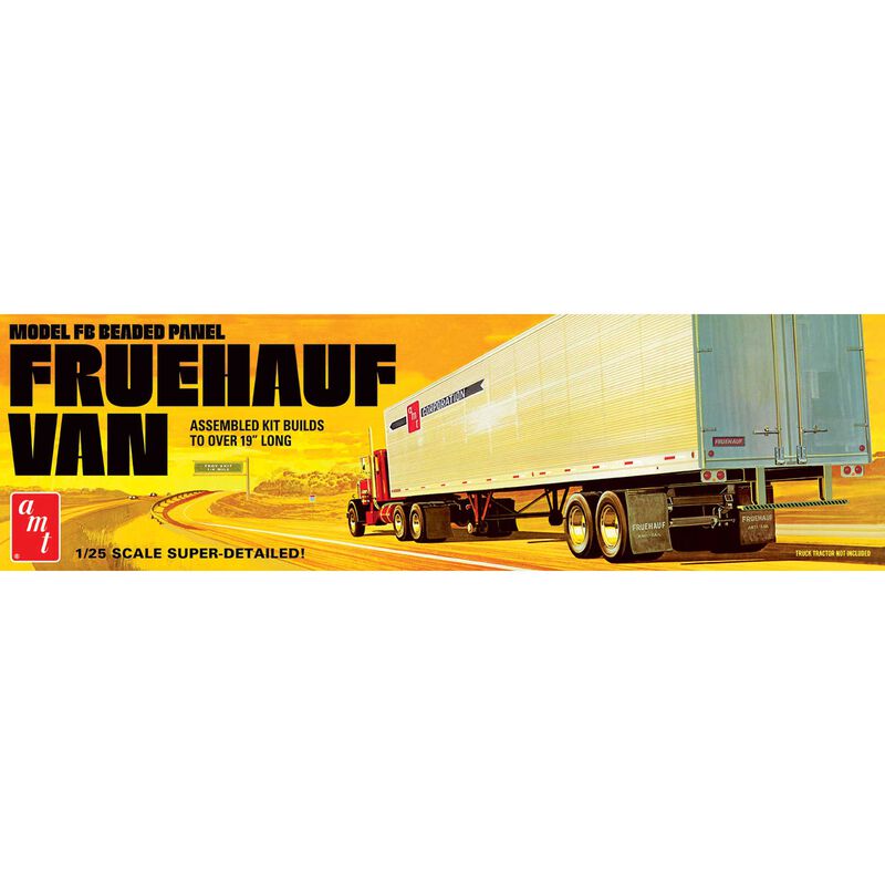 1/25 Fruehauf 40' Beaded Van Trailer Model Kit