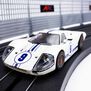 HO Ford GT40 Mk.IV #9 Mega G+ Slot Car, White