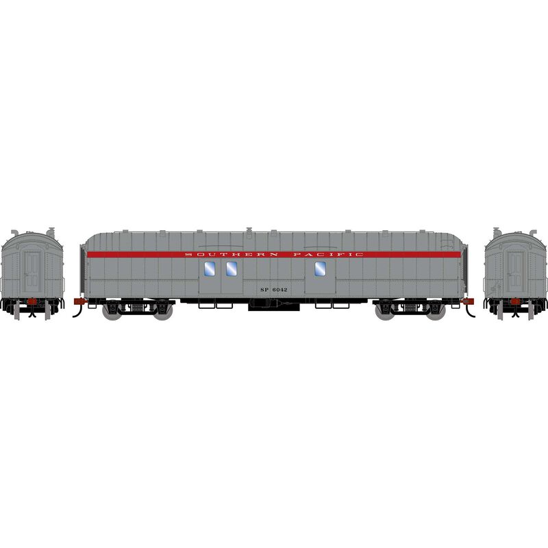 HO ATH 60' Pullman Common Standard Baggage Car, SP 'Stainless Scarlet' #6042