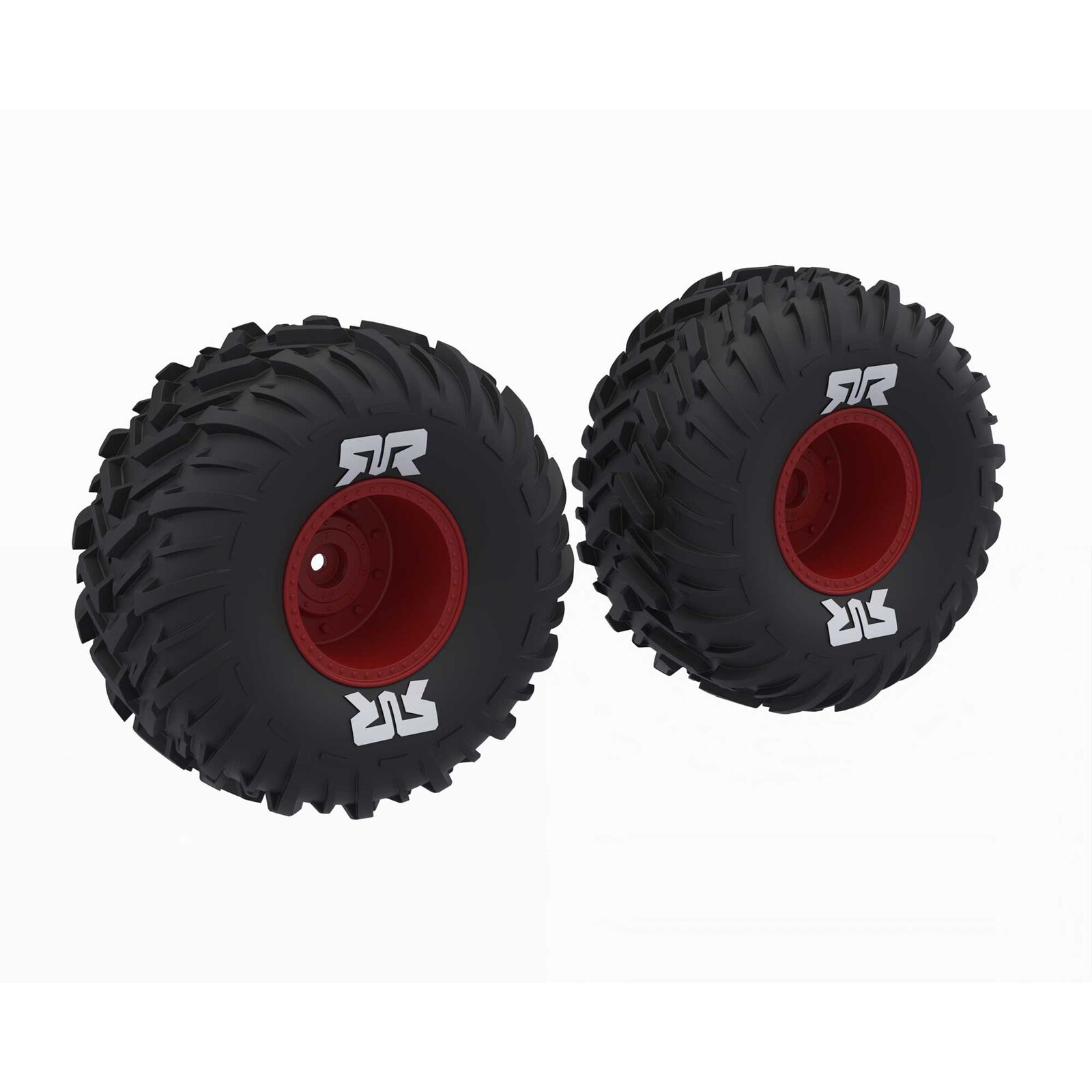 dBoots Cut Chevron MT Tire Set Glued, Red