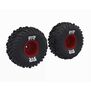dBoots Cut Chevron MT Tire Set Glued, Red