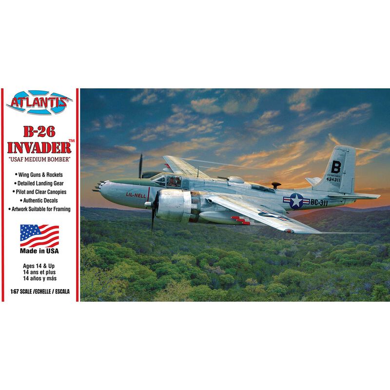 1/67 B-26 Invader Medium Bomber United States Air Force Model Kit
