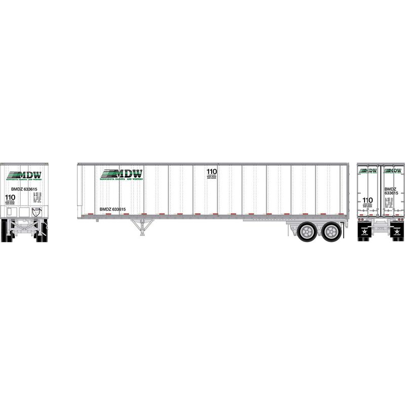 HO ATH 45' Fruehauf Z-Van Trailer Smooth Side, BMDZ #633615