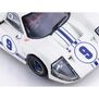 HO Ford GT40 Mk.IV #9 Mega G+ Slot Car, White