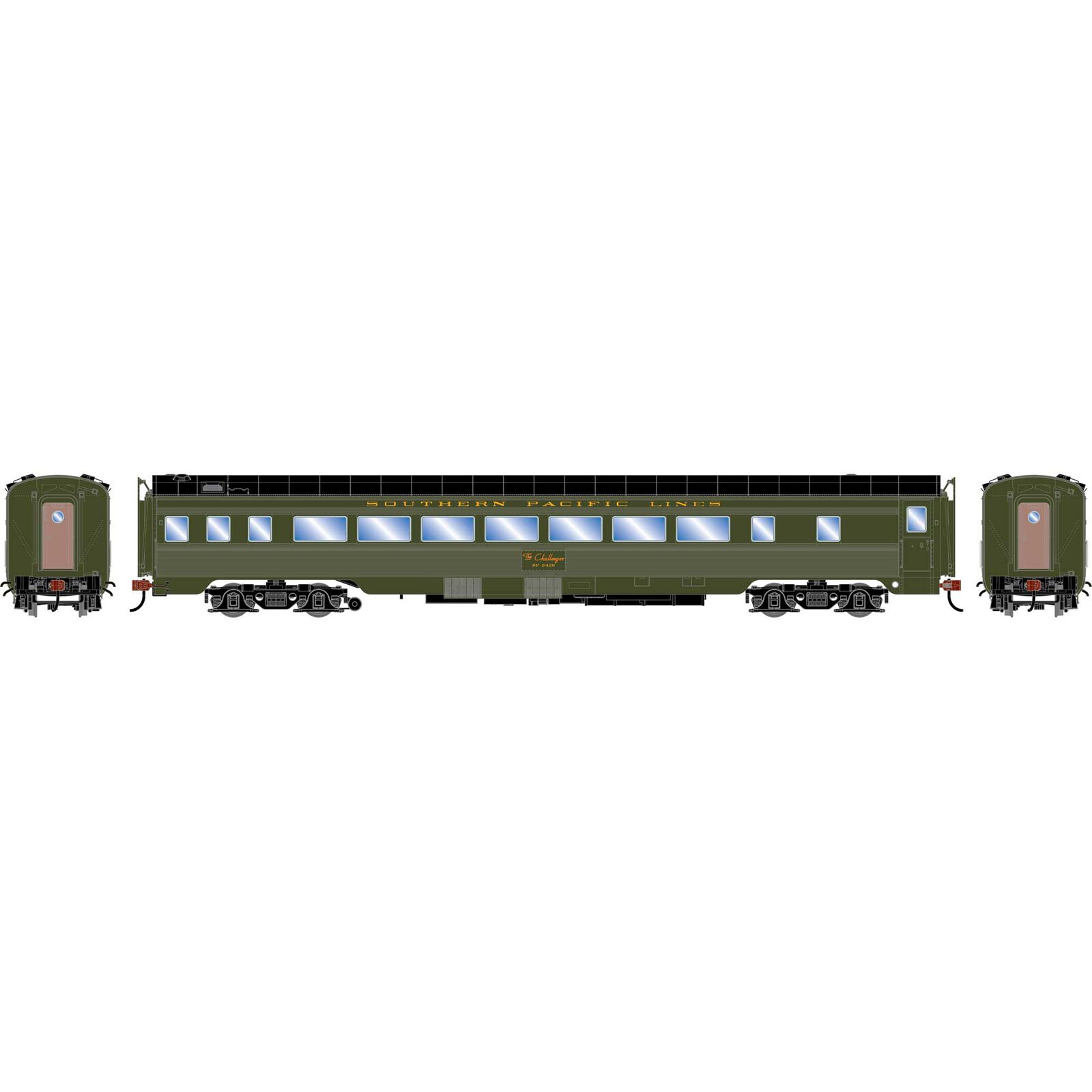 HO 77' Pullman Chair Car, SP 'The Challenger'  #2429 Class 77-C-3