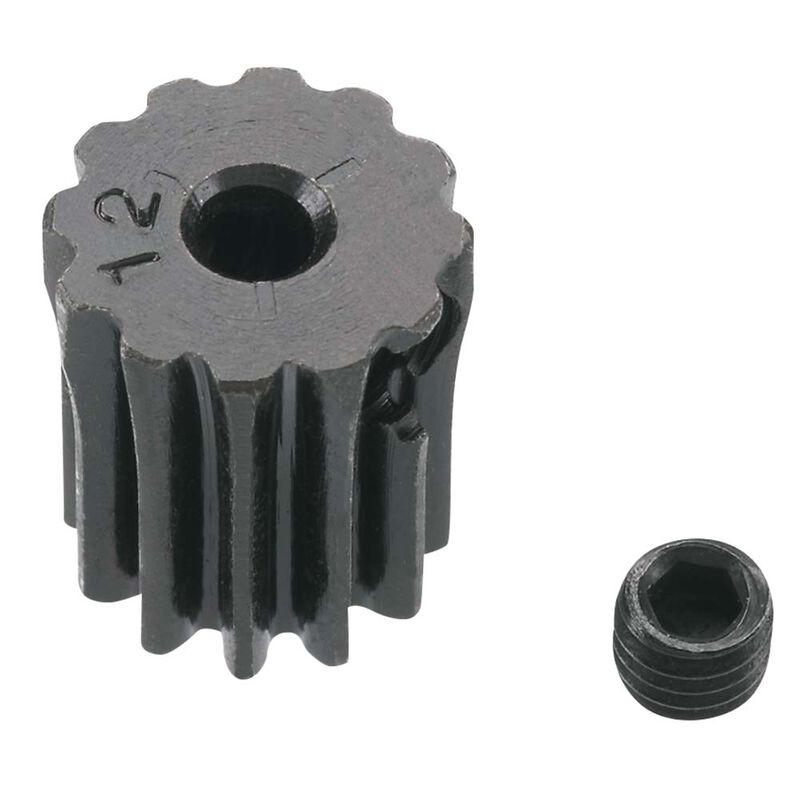 0.5 Module Hard Blackened Steel Mini Pinion 2mm, 12T