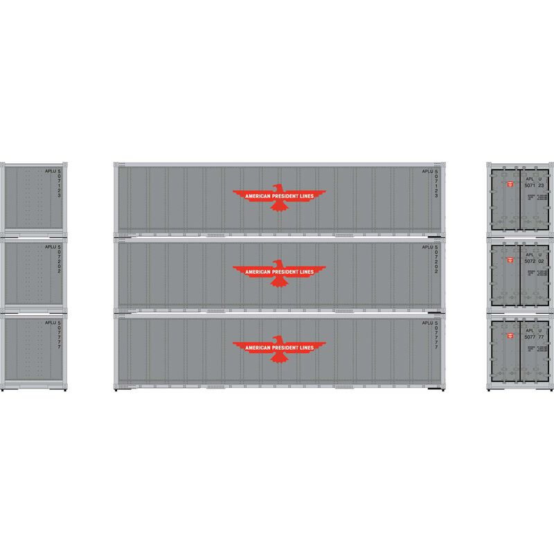 HO 40' Smooth Side Containers, APL #2 (3)
