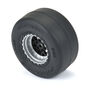 1/16 Reaction Rear Tires MTD 8mm Black/Silver (2): Losi Mini Drag