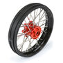 1/4 Pro-Spec Aluminum V2 Bead Front Wheel Black/Red (1): Promoto-MX
