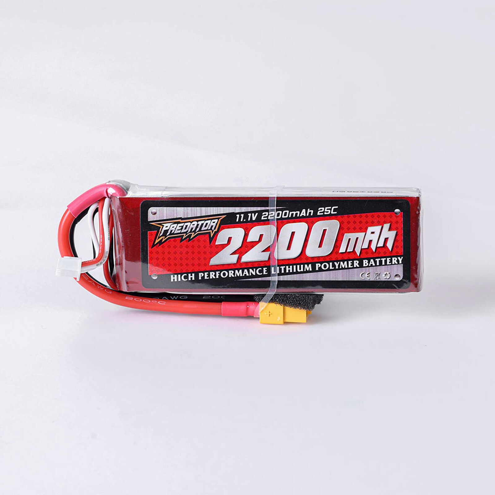 3S 11.1V 2200mAh 25C LiPo: XT60 Connector