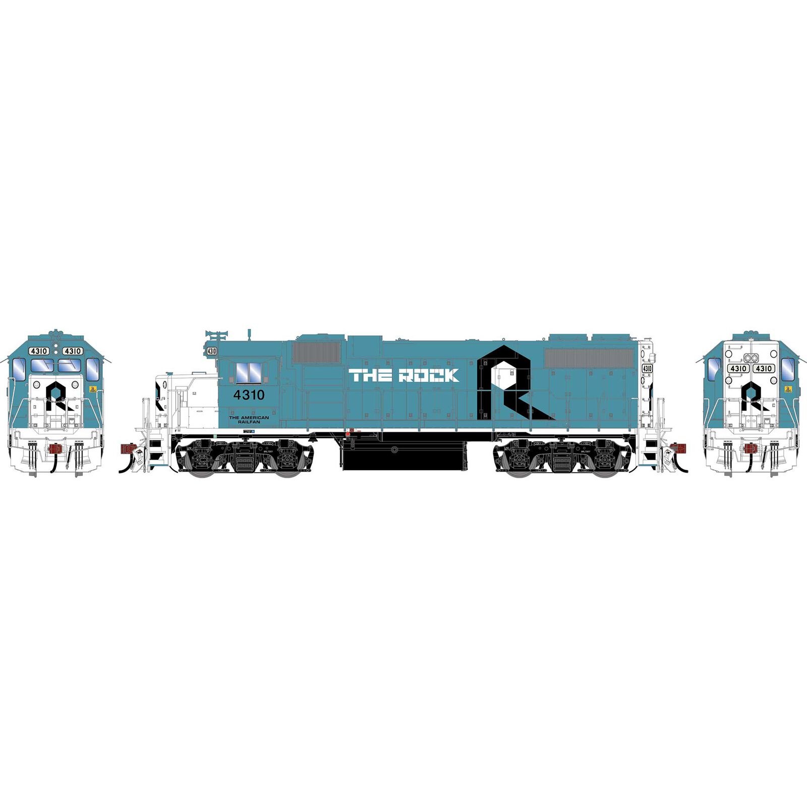 HO GEN GP38-2 Locomotive w/DCC & Sound, RI 'The American Railfan' #4310