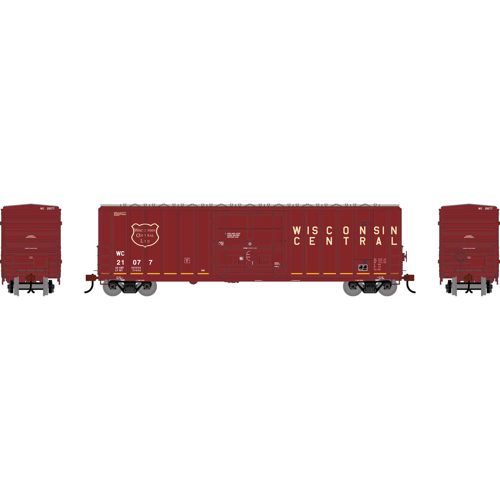 HO ATH 50' FMC 5327 12' Plug Door Box Car, WC #21077