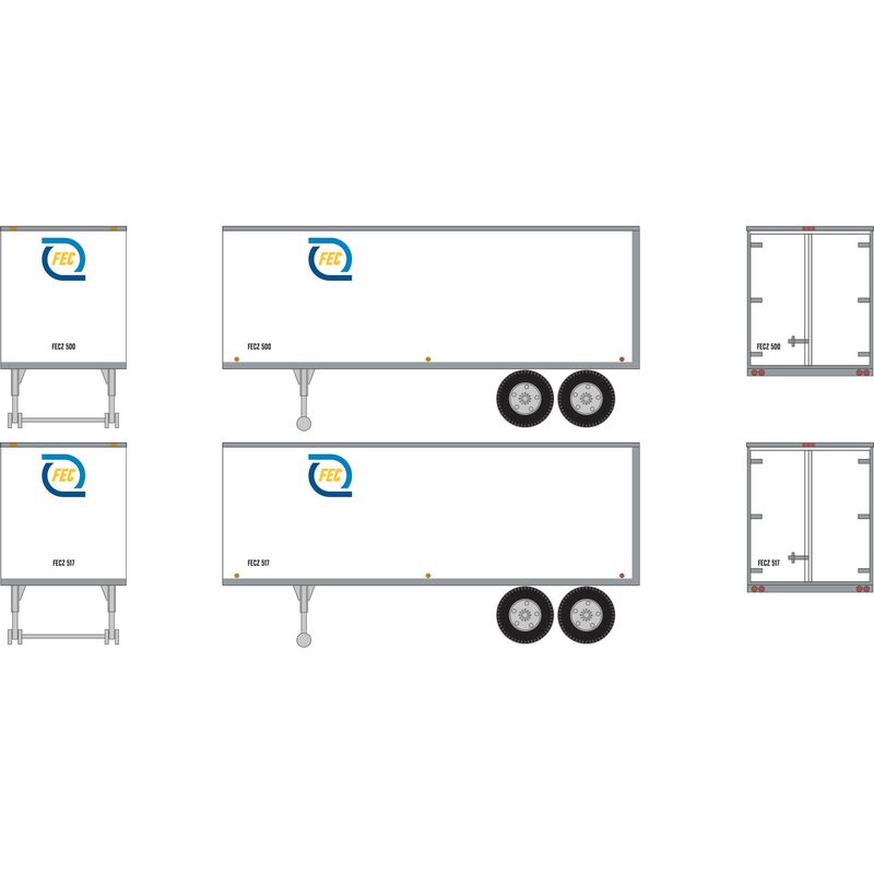 HO 25' Trailers, FEC #500, #517 (2)