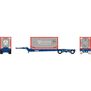 HO Drop-Frame Spread-Axle Chassis with Container, Chassis- PENZ #281807; Container- ALMU #820006 9