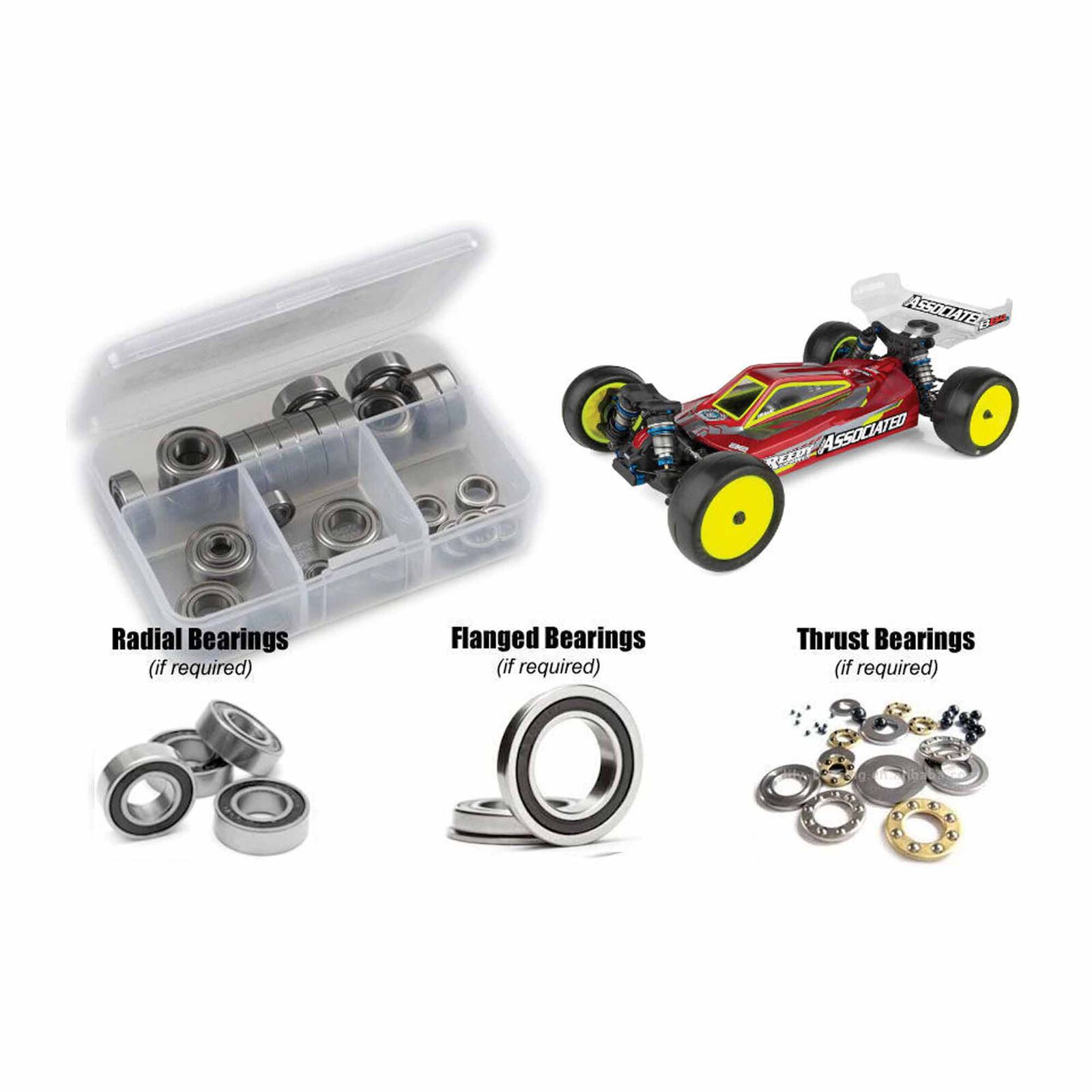Associated RC10B84D Team 1/10th (#90051) Rubber Shielded Bearing Kit