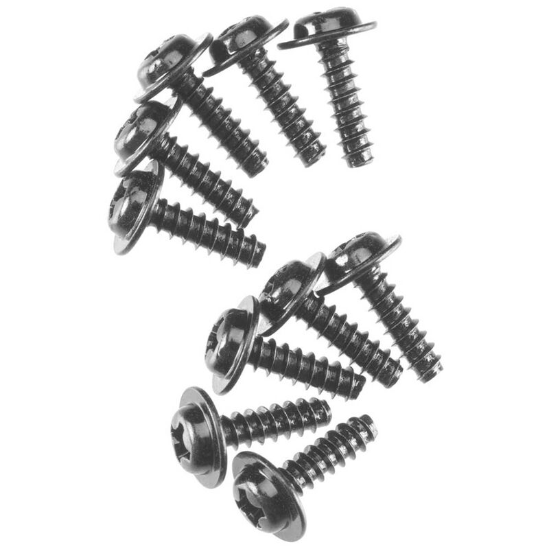 Servo Flange Screw M3x10mm, Black Oxide (10)