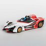 HO Formula N Mega G+ Slot Car, White & Red