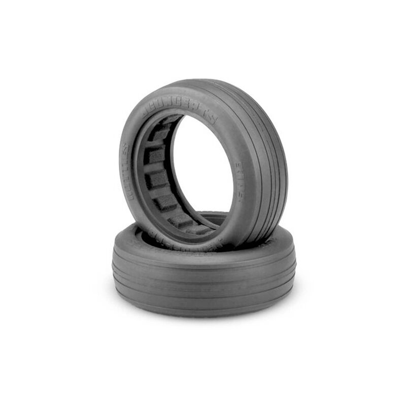 1/10 Hotties 2.2&rdquo; Front Drag Racing Tires and Inserts, Green Compound (2)