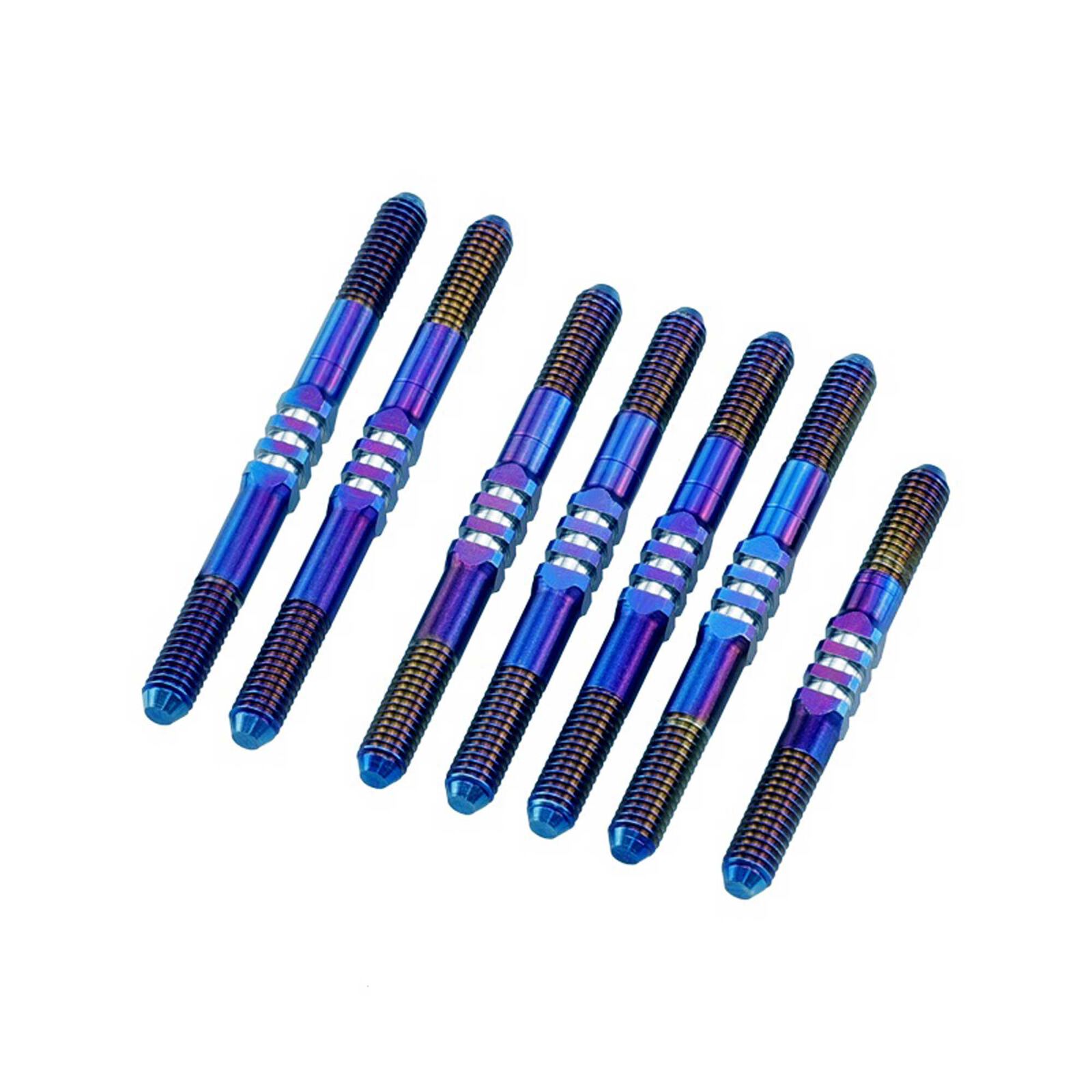 3.5mm Finisher Titanium Turnbuckle Set (7), Blue: Associated B74.2