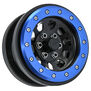 1/6 Steelies Stamped Steel 2.9" Dual Offset SCX6 Wheels Blue/Black