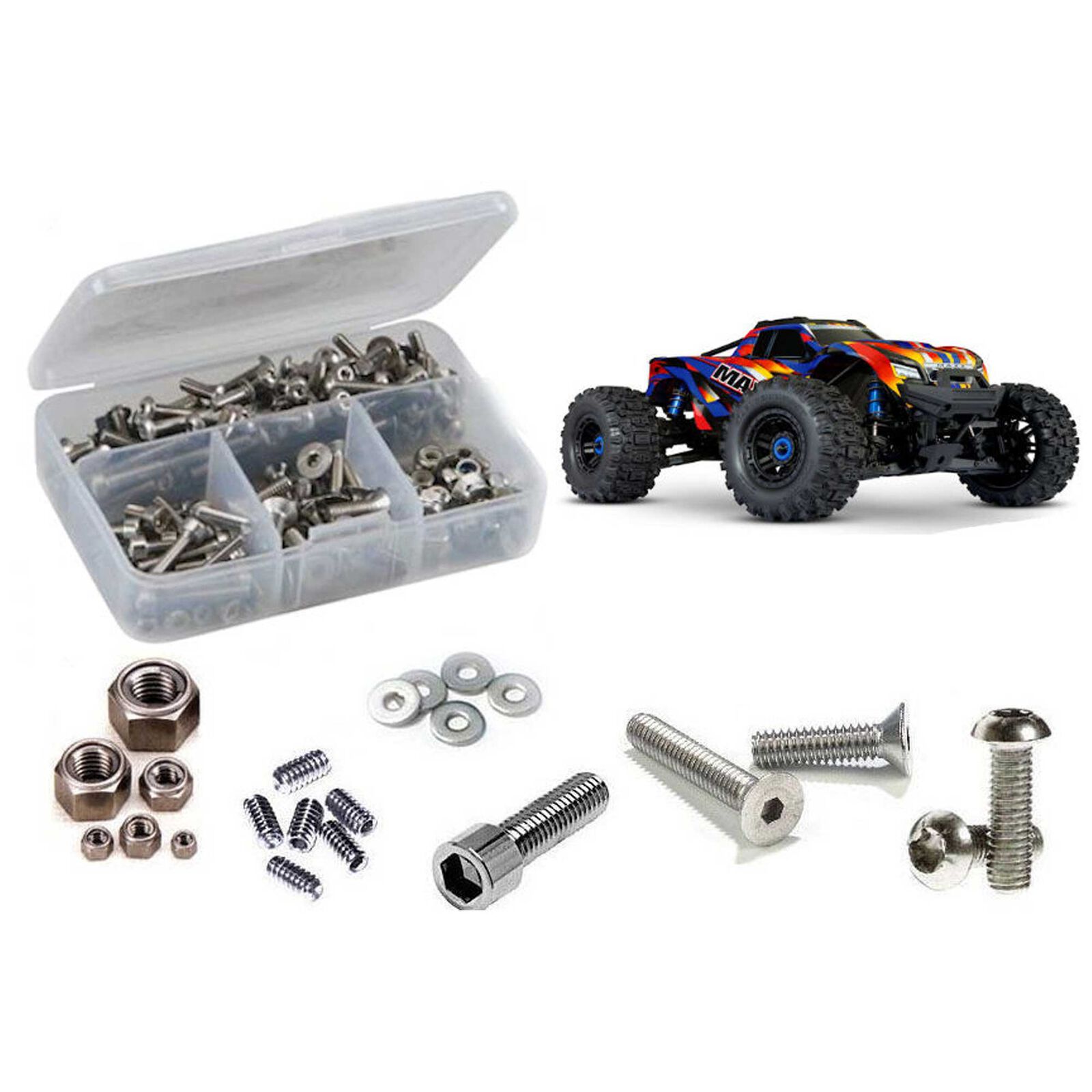 Stainless Steel Screw Kit, 1/10 Traxxas Wide Maxx