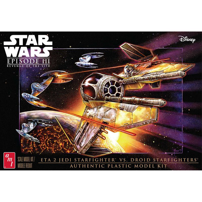 1/48 Star Wars: The Phantom Menace Jedi Starfighter vs Droid Fighters Model Kit