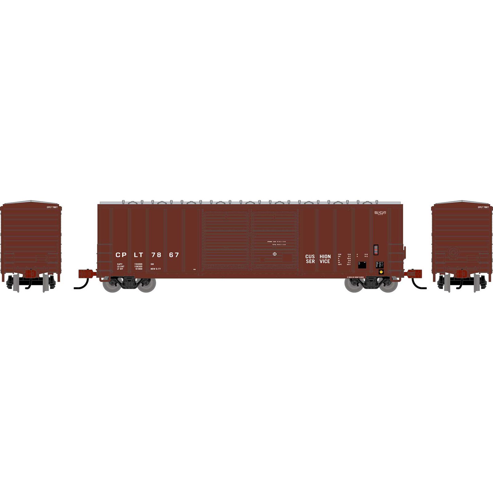 N ATH 50' FMC Centered Double Door Box Car, CPLT #7867