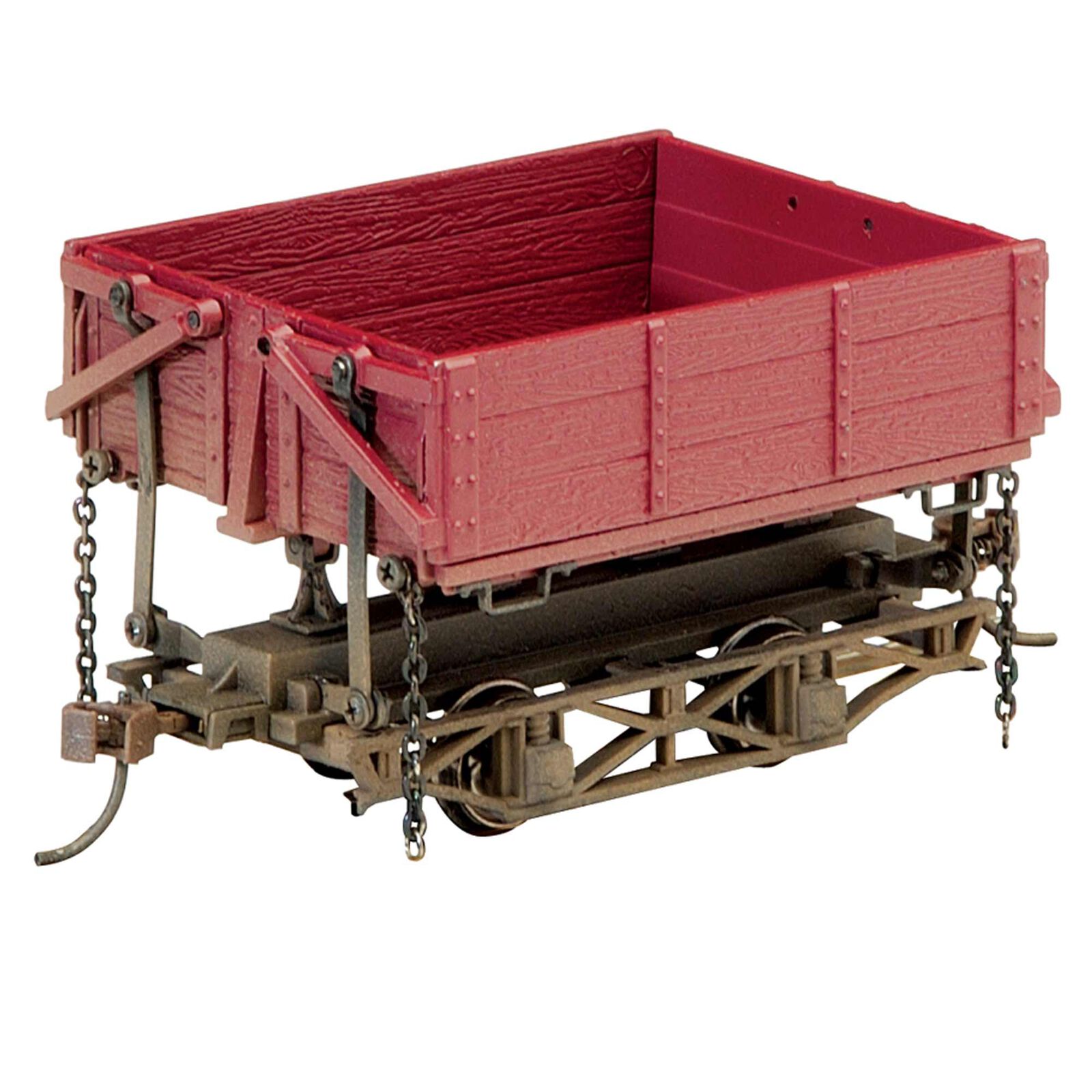 On30 Spectrum Wood Side Dump Car, Red (3)