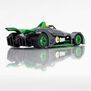 HO Formula N #3 Mega G+ Slot Car, Silver & Green