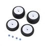 1/24 Electron 2.0 Buggy F/R Tires Mounted 7mm White (4): Micro-B