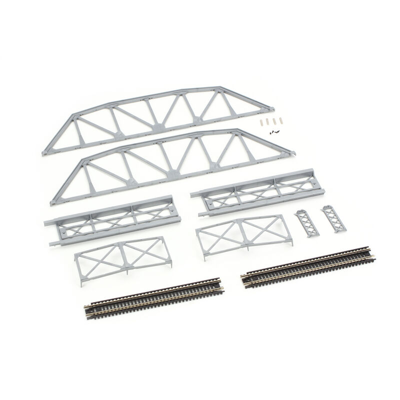 N KIT Code 80 Through Truss Bridge, Silver