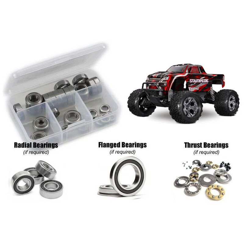 Rubber Shielded Bearing Kit, 1/10 Traxxas Stampede BL-2S