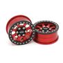 1/10 KMC KM237 Riot Beadlock Front/Rear 1.9 Rock Crawler Wheels, Red