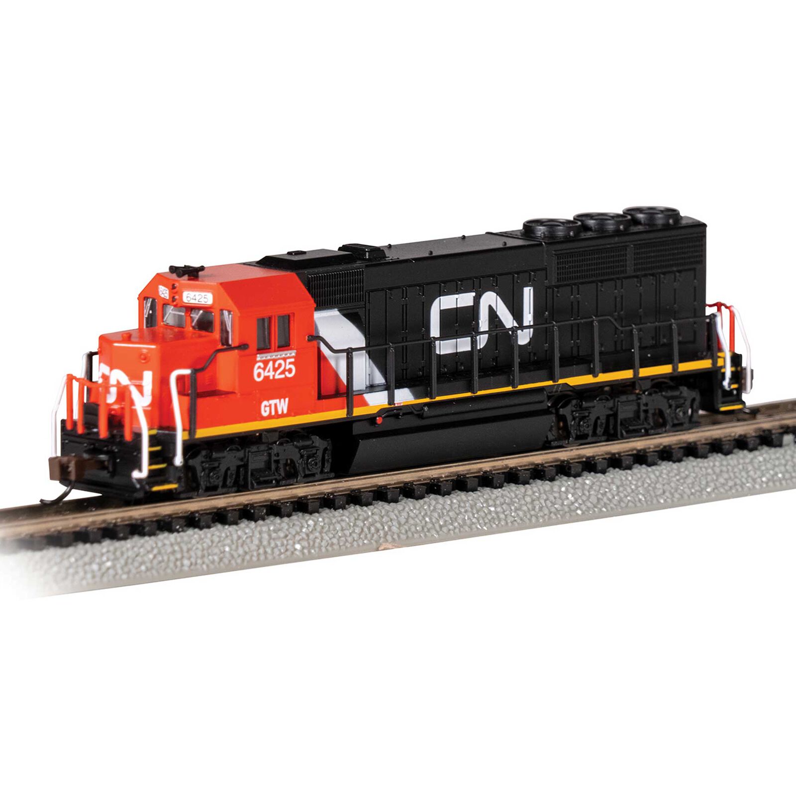 EMD GP40 Diesel Locomotive - CANADIAN NATIONAL #6425 (GTW; without dynamic brakes) - N Scale