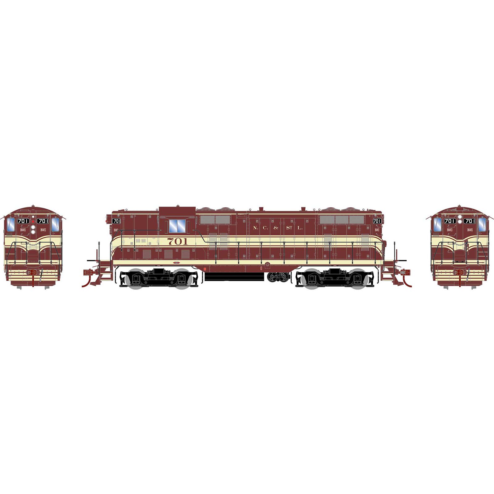 HO GEN GP7L Locomotive w/DCC & Sound, NCSL #701